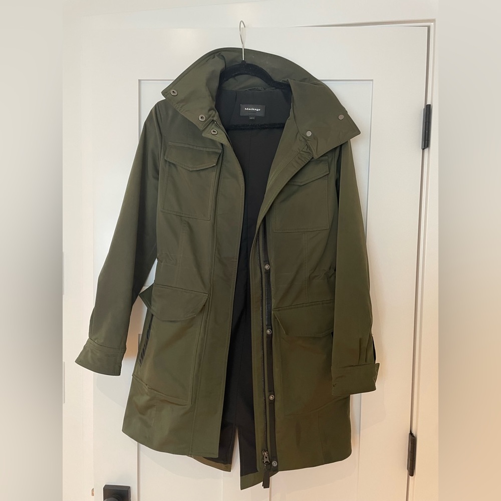 MACKAGE Montreal jacket with leather detailing